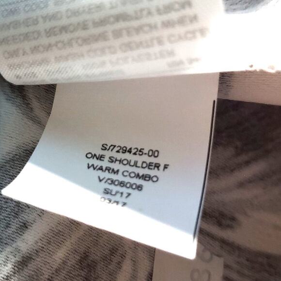 Banana Republic Black & White Floral Print One-Shoulder Mini Dress - Picture 8 of 8